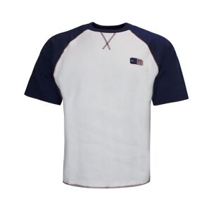 Nike Mens T-Shirt Crew Sweat Colourblock To Navy White 172998 100 - Size Medium