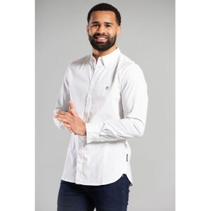 French Connection Mens White Cotton Long Sleeve Oxford Shirt - Size X-Large