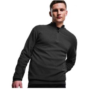 Regatta Mens Keaton Cotton Half Zip Casual Jumper - Black - Size Medium