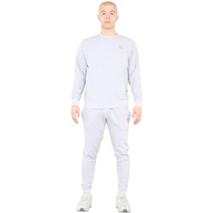 Myt Mens Crew Neck Embroidery Logo Tracksuit In Grey Fleece - Size 2xl