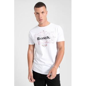 Bench Mens 'Hawes' Cotton Graphic Print T-Shirt - White - Size Medium