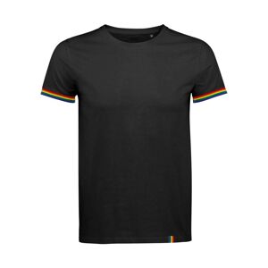 Sols Mens Rainbow T-Shirt (Deep Black/multicolour) Cotton - Size 3xl