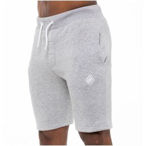 Enzo Mens Fleece Gym Shorts - Grey Cotton - Size X-Large