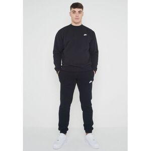 Nike Mens Club Fleece Full Tracksuit Set Black Cotton - Size X-Large