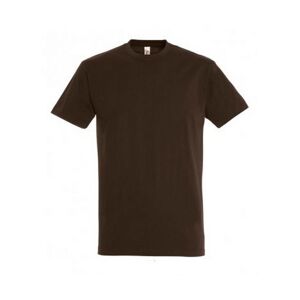 Sols Mens Imperial Heavyweight Short Sleeve T-Shirt (Chocolate) Cotton - Size X-Large