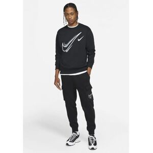 Nike Mens Multi Swoosh Crew Neck Tracksuit In Black Cotton - Size X-Large