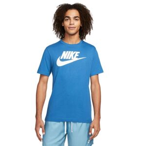 Nike Swoosh Futura Mens T Shirt In Blue Jersey - Size Medium