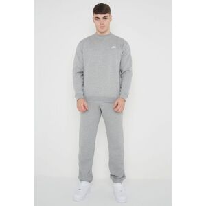 Nike Mens Club Fleece Full Tracksuit Set Grey Cotton - Size X-Large