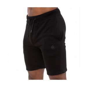Enzo Mens Fleece Gym Shorts - Black Cotton - Size Medium