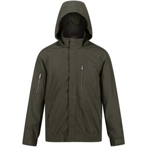 Regatta Mens Feelding Linear Waterproof Bomber Jacket (Dark Khaki) - Size X-Large