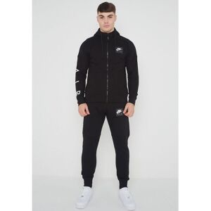 Nike Air Mens Zip Through Tracksuit Set Black Cotton - Size Medium