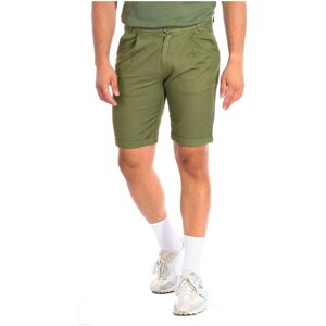 La Martina Mens Bermuda Shorts With Straight Cut Hem Tmb004-Tl121 - Green Linen - Size 34 (Waist)