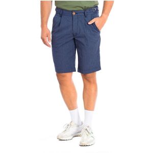 La Martina Mens Bermuda Shorts With Straight Cut Hems And Belt Loops Tmb006-Jq035 Man - Blue Cotton - Size 33 (Waist)