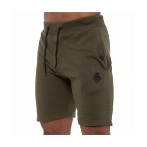 Enzo Mens Fleece Gym Shorts - Khaki Cotton - Size Small