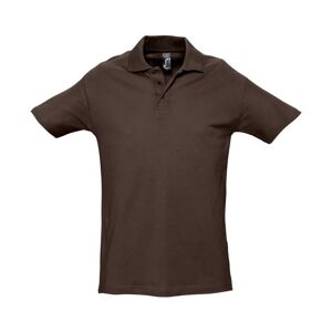 Sols Mens Spring Ii Short Sleeve Heavyweight Polo Shirt (Chocolate) Cotton - Size X-Large