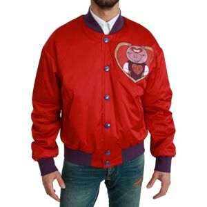 Dolce & Gabbana Mens Red Year Of The Pig Bomber Jacket - Size X-Large