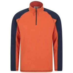 Mountain Warehouse Mens Ashbourne Fleece Top (Orange) - Size X-Small