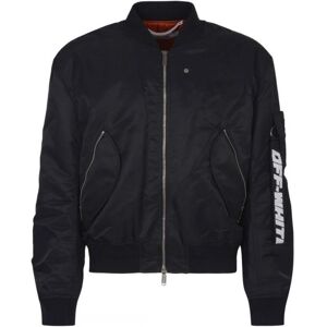 Off-White Mens Industrial Black Bomber Jacket - Size X-Large