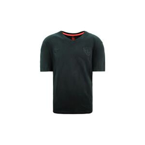 Nike Rugby State Toulousain V-Neck Short Sleeve Mens Black T-Shirt 444322 010 Cotton - Size 2xl