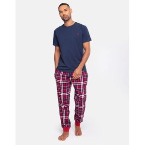 Threadbare Mens Navy 'Everest' Cotton Blend Pyjama Set - Size 2xl