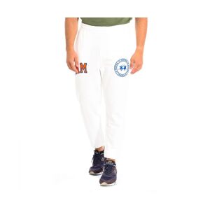 La Martina Mens Jogger Sports Pants 11m100-Fp533 - White Cotton - Size Large