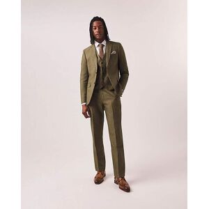 Joe Browns Linen Blend Suit Trousers Khaki 54L male
