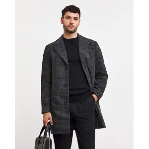 Jacamo Grey Wool Blend Grey Check Overcoat Grey 5XL64/66 male