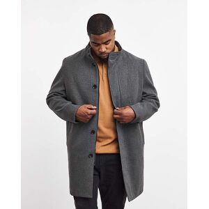 Jacamo Grey Faux Wool Funnel Neck Coat Grey XL45/47 male