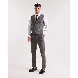 Jacamo Charcoal Donegal Tweed Waistcoat Charcoal 38R male