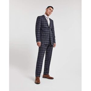 Jacamo Textured Window Pane Check Suit Trouser Navy 34R male