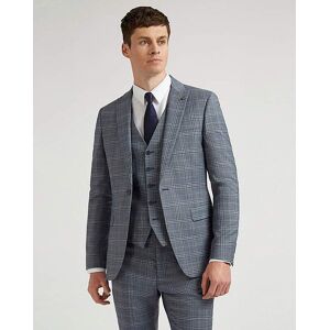 Ted Baker Slim Fit Check Jacket Dusty Blue 52 male