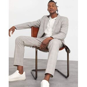 Jacamo Tailored Check Suit Trouser Stone 34R male