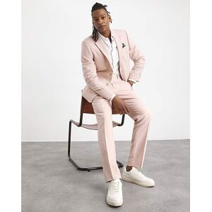 Jacamo Herringbone Tweed Regular Suit Trouser Pink 38R male