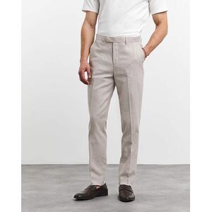 Jacamo Linen Blend Pinstripe Suit Trouser Natural 44R male