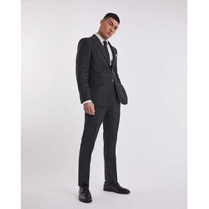 William Gingham Suit Trouser Charcoal Grey 46R male