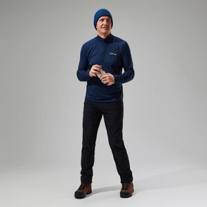 Berghaus Men's Trailblaze Half Zip Long Sleeve Tech Tee - Blue Medium Men's