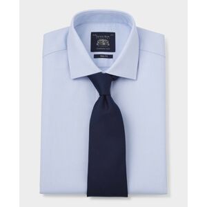 Savile Row Company Sky Blue Textured Dobby Slim Fit Shirt - Single Cuff 16
