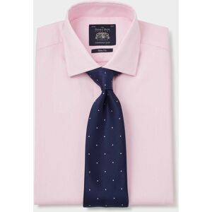 Savile Row Company Pale Pink Twill Slim Fit Shirt 15 1/2