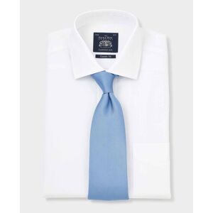 Savile Row Company White Pinpoint Classic Fit Shirt - Single Cuff 16&quot; Standard - Men