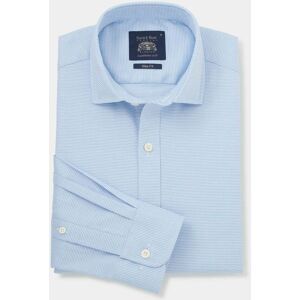 Savile Row Company Blue Stretch Cotton Smart Casual Shirt M Standard - Men