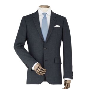 Savile Row Company Grey Check Wool-Blend Tailored Suit Jacket 42