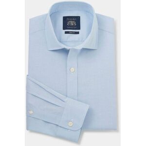 Savile Row Company Light Blue Stretch Cotton Smart Casual Shirt XL Standard - Men