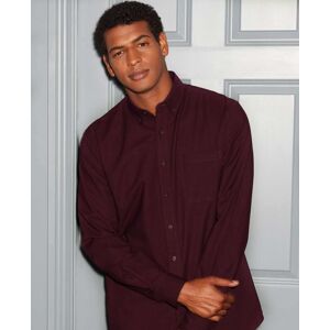 Savile Row Company Maroon Classic Fit Oxford Shirt M Lengthen by 2