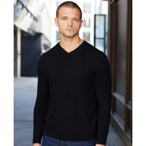 Savile Row Company Black Wool Cashmere V-Neck Jumper XXL - Men