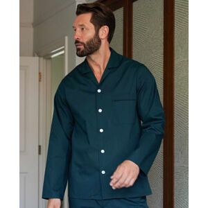 Savile Row Company Dark Green Pyjamas W/ Navy Piping XXL - Men