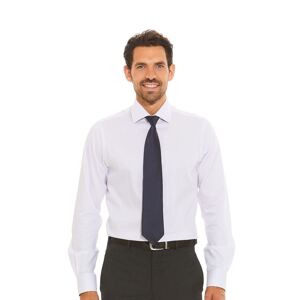 Savile Row Company Pale Grey Dobby Slim Fit Shirt - Single Cuff 17