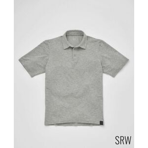 Savile Row Company Men's SRW Active Regular Fit Plain Marl Grey Moisture Wicking Non-Iron Short Sleeve Polo Shirt - 2XL - Men