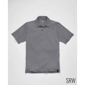 Savile Row Company SRW Active Non-Iron Navy White Stripe Short Sleeve Polo Shirt M - Men