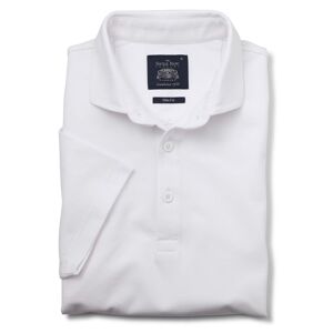 Savile Row Company White Cotton Piqué Slim Fit Polo Shirt XXL - Men