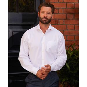 Savile Row Company White Poplin Classic Fit Formal Shirt - Single Cuff 20
